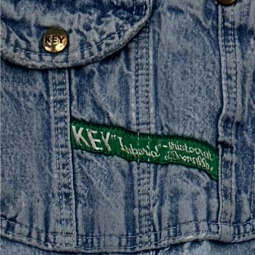 Key Casual Light Blue Denim Overalls Size: W38 L30 - Picture 4 of 4